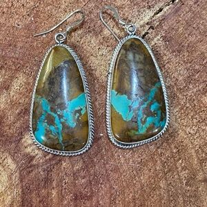 Native American Royston turquoise/Sterling earrings